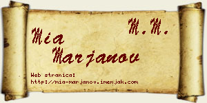 Mia Marjanov vizit kartica